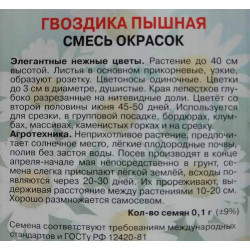 Гвоздика пышная Смесь окрасок