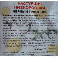 Настурция низкорослая Черный трюфель