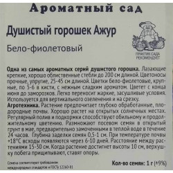 Душистый горошек Ажур Бело-фиолетовый