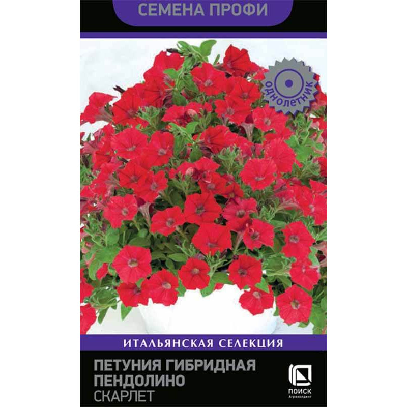 Петуния гибридная Пендолино Скарлет