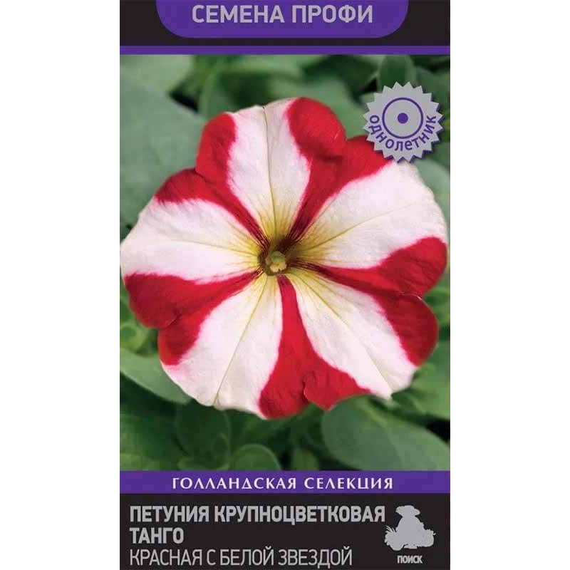 Петуния крупноцветковая Танго Красная с белой звездой