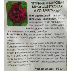 Петуния махровая многоцветковая Дуо бургунди