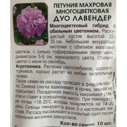 Петуния махровая многоцветковая Дуо лавендер